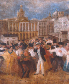 Cuadro de la llegada de Carlos Pickman a Cádiz. Segundo tercio del s. XIX