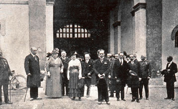 Fotografía de la visita de la reina Isabel II a la fábrica en 1862