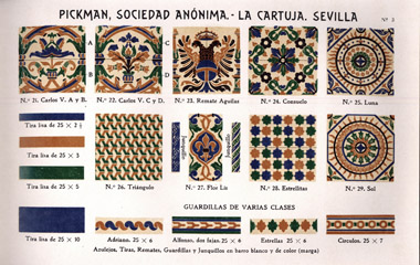 Página 3 del catálogo de azulejos de 1907