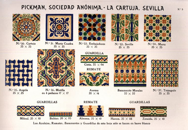 Página 5 del catálogo de azulejos de 1907