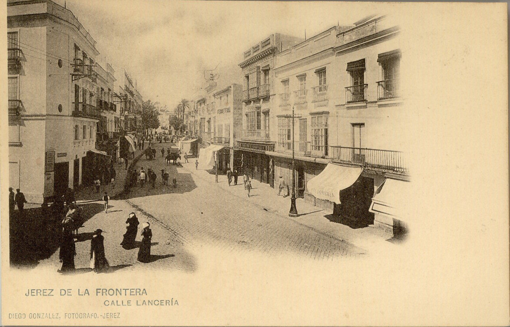 JEREZ DE LA FRONTERA: Calle Lancería.1901 (DJ07651)