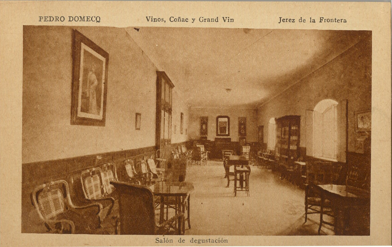 JEREZ DE LA FRONTERA: Salón de degustación.1924(DJ07691)