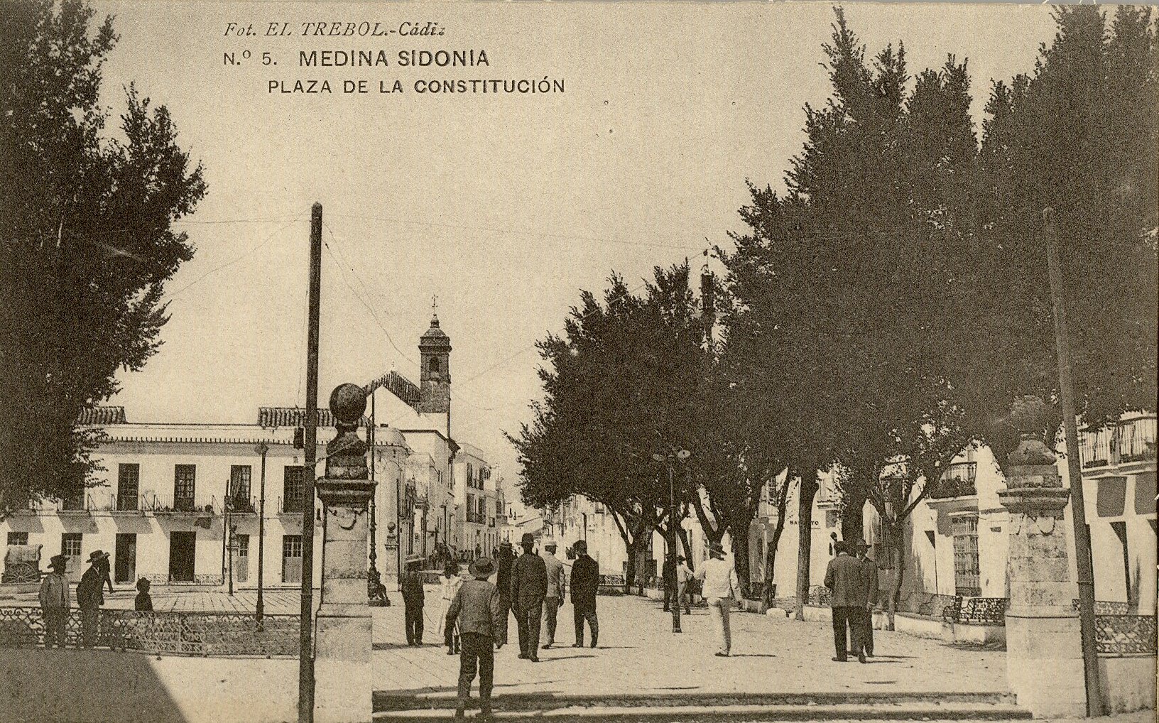 MEDINA SIDONIA: Plaza del Constitución.1908 (DJ07720)
