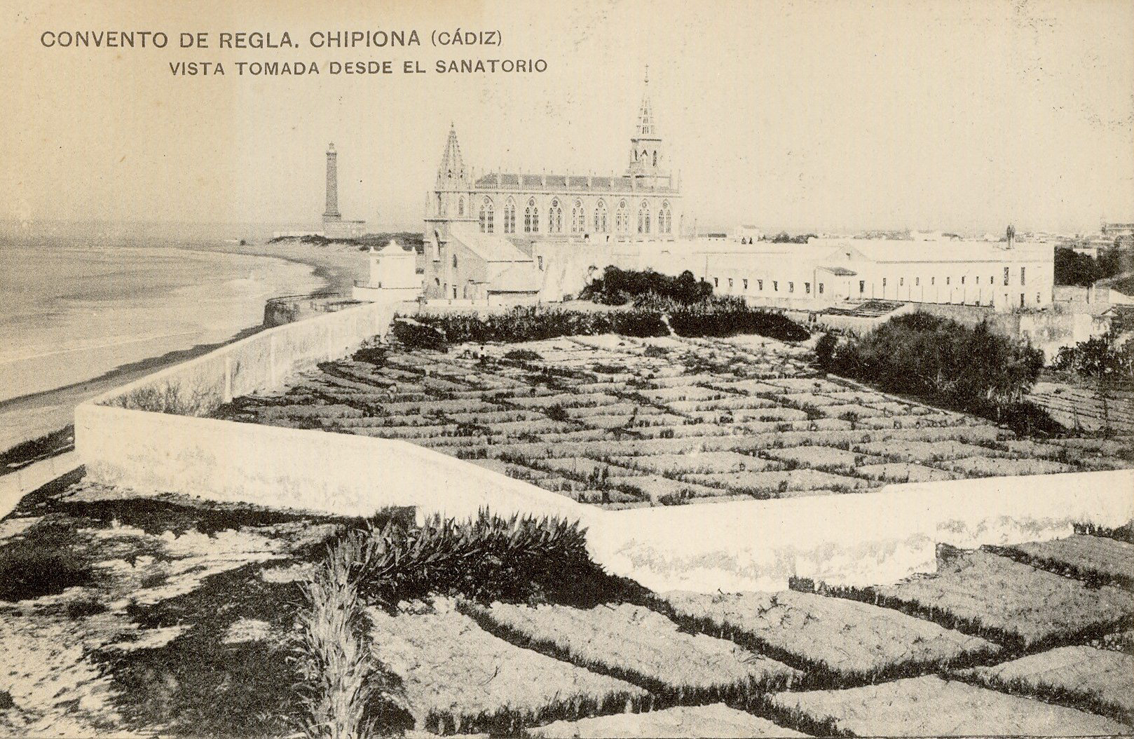 CHIPIONA: Convento de Santa Regla. Vista tomada desde el Sanatorio.1917 (DJ07616)