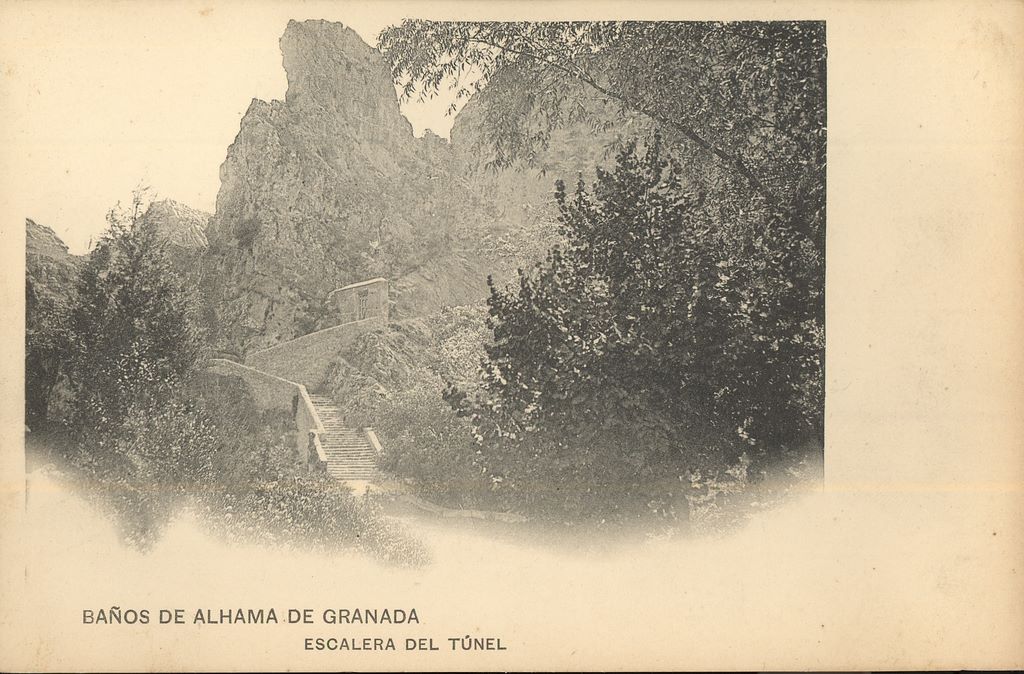 BAÑOS DE ALHAMA DE GRANADA: Escalera Del Túnel.1906 (DJ07070)