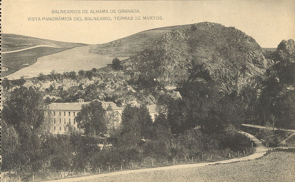 BALNEARIOS DE ALHAMA DE GRANADA: Vista Panorámica Del Balneario. Termas De Martos.1919 (DJ07073)