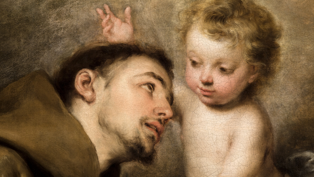 San Antonio de Padua con el Niño (detalle). Bartolomé Esteban Murillo