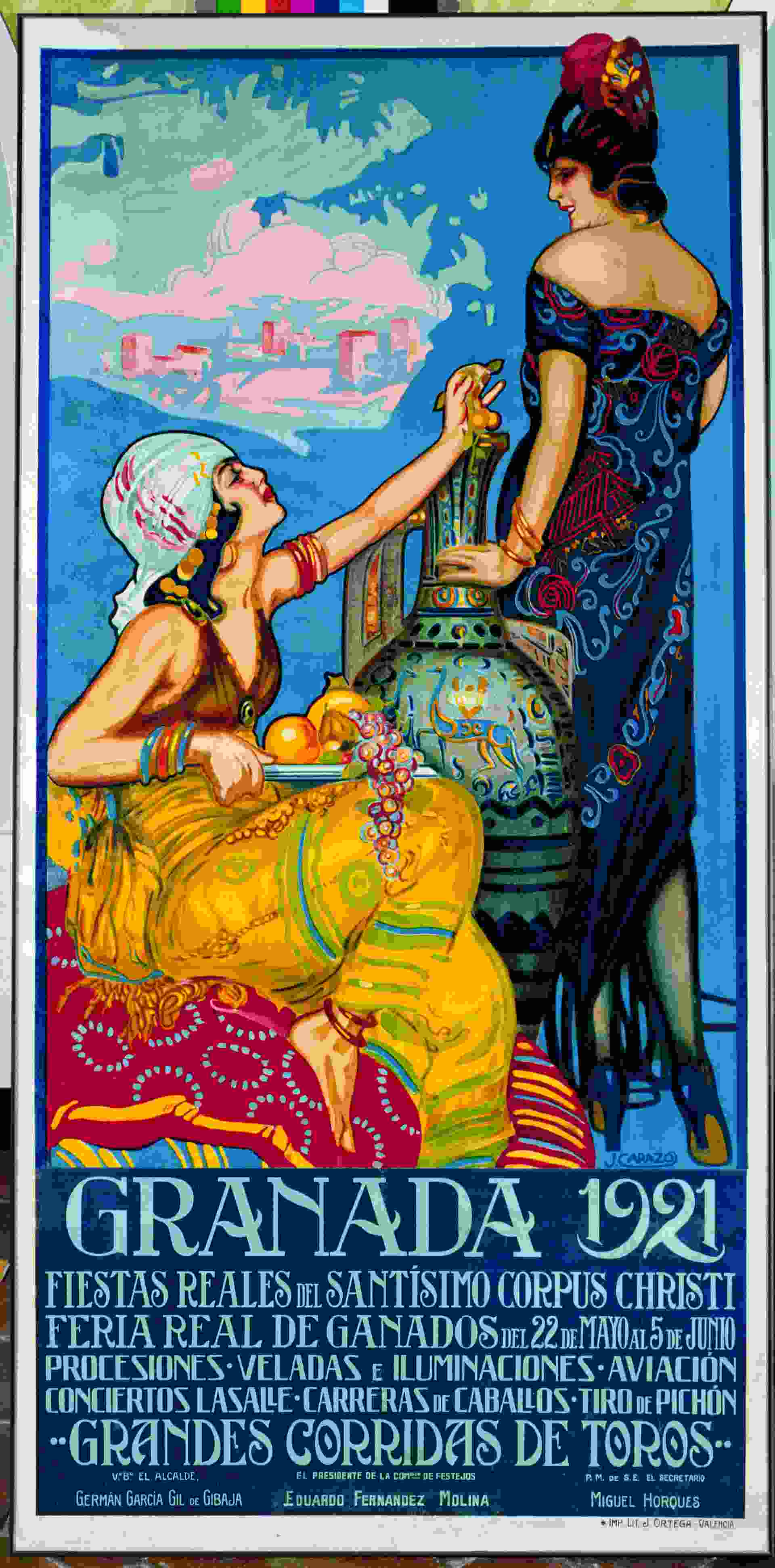 Cartel anunciador Fiestas del Corpus 1921