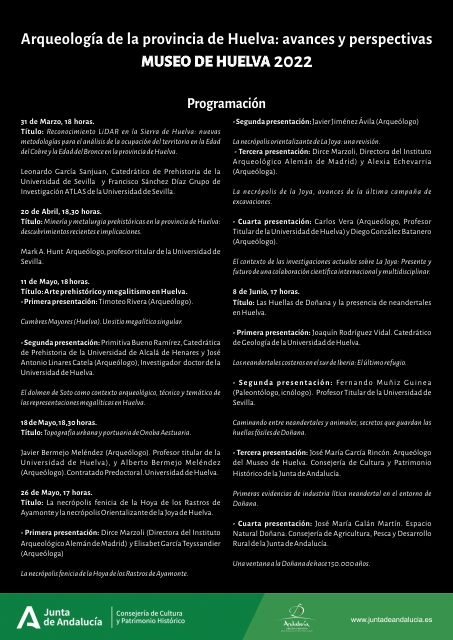 Programa I Encuentro Arqueológico en el Museo de Huelva