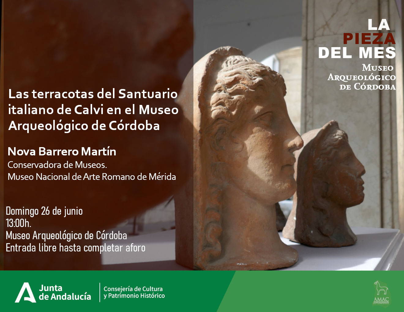 La Pieza del Mes - Las terracotas del santuario italiano de Calvi en el Museo Arqueológico de Córdoba