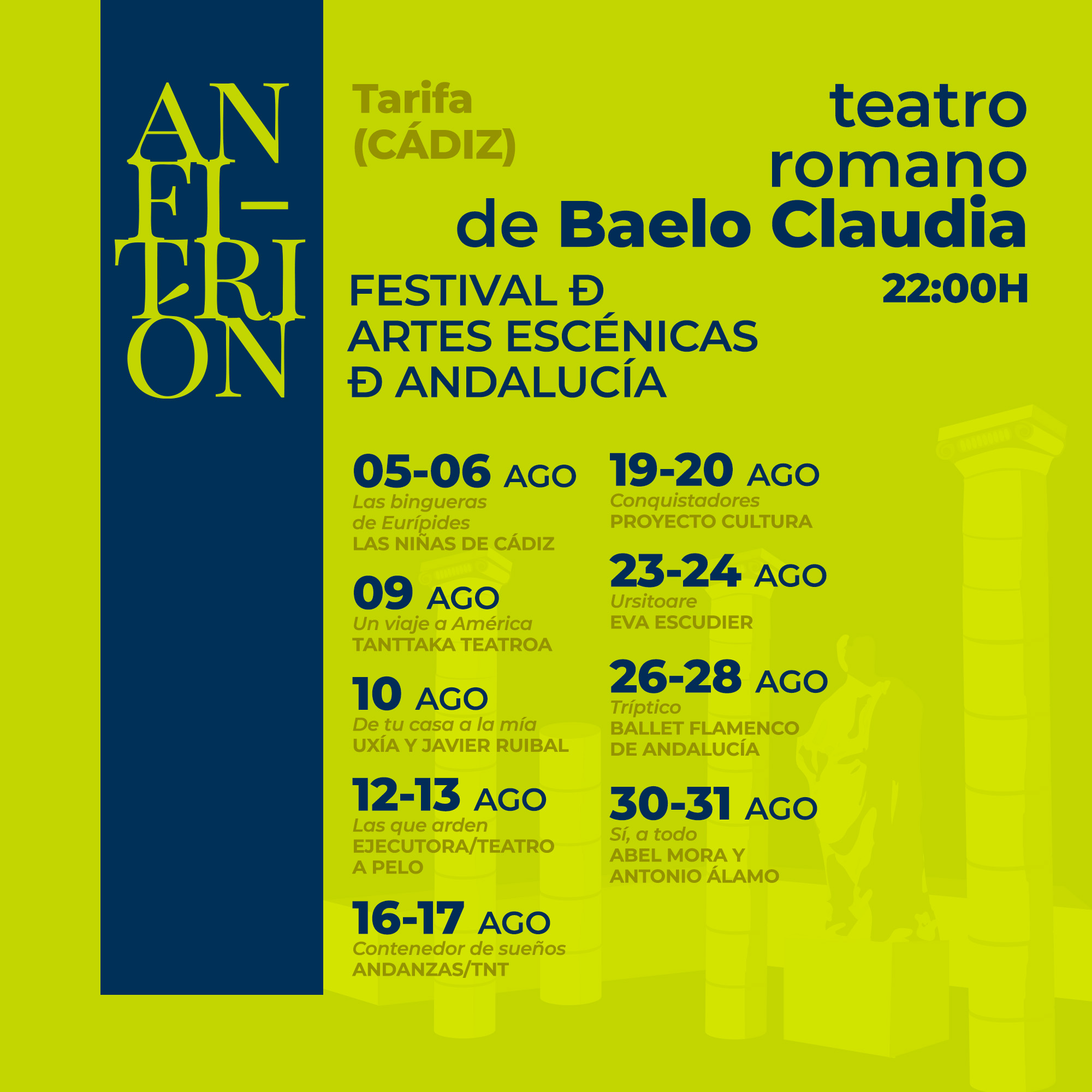 Programación del Festival Anfitrión en Baelo Claudia