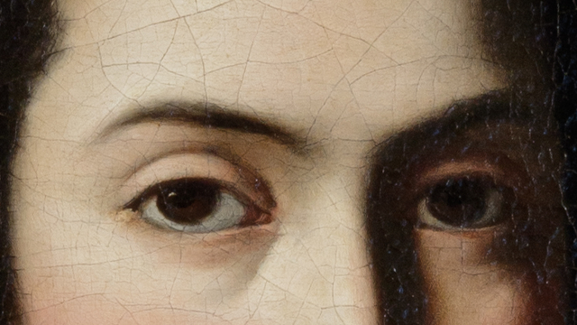 Detalle del rostro de santa Catalina de Alejandría