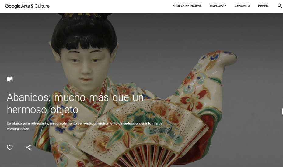 Imagen de la exposición virtual de abanicos en Google Arts & Culture