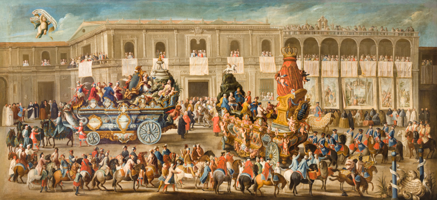 Carro del Parnaso (Carro del homenaje de Apolo y las tres Nobles Artes a los monarcas)